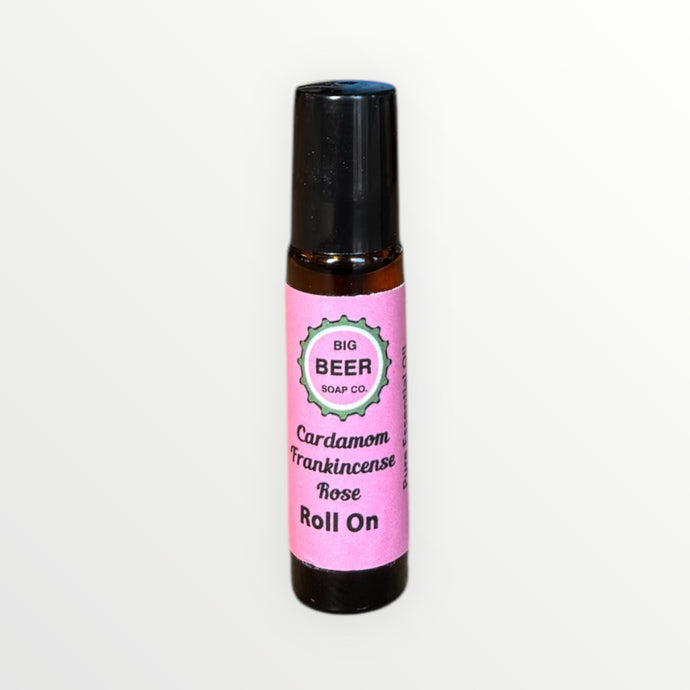 All Natural  Rose, Cardamom, Frankincense Essential Oil Roll On